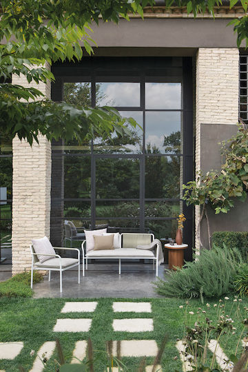 Gartenstühle Air Außengelände Grau Aluminium Grau Seil 70x67x77cm Atmosphera