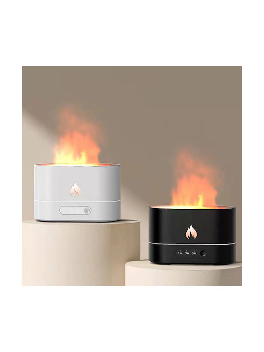 Система за Ароматерапия Флам Flame Aroma Diffuser Овлажнител Черен