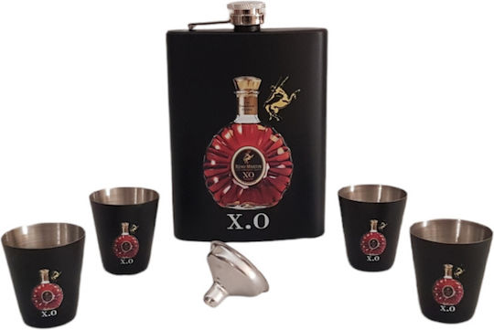 Flask Set Remy Martin X.o Stainless Steel 8oz