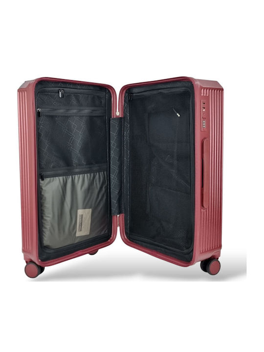 Großer Forecast C879/28 Koffer – 75cm Tsa Usb Smartphone & Becherhülle Burgundisch
