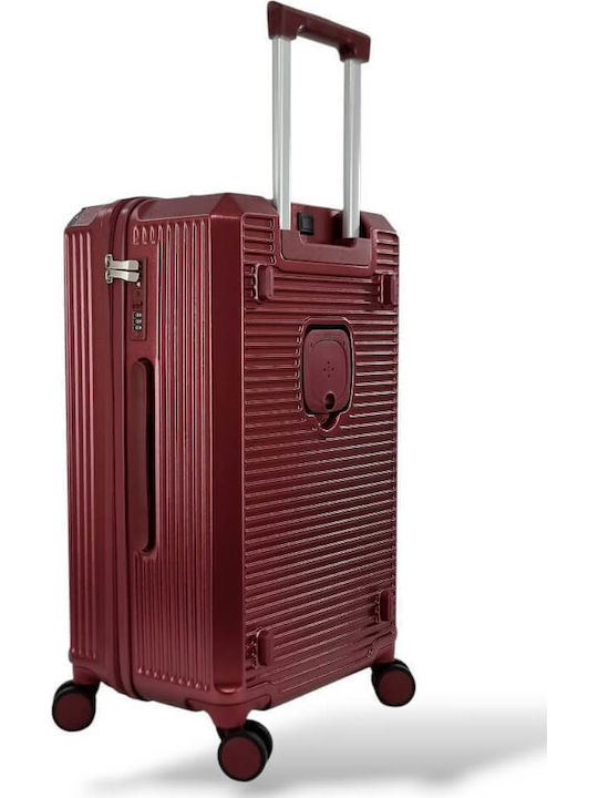 Großer Forecast C879/28 Koffer – 75cm Tsa Usb Smartphone & Becherhülle Burgundisch