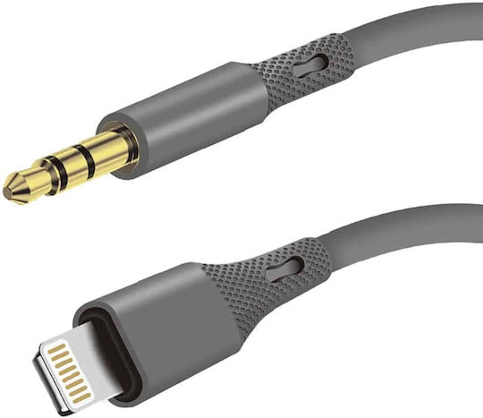 Techsuit 3.5mm to Lightning Cable Γκρι 1m
