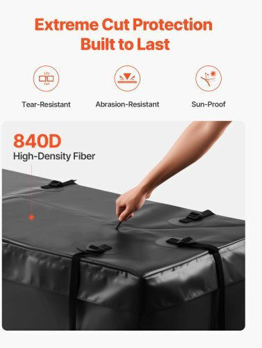 Vevor Hitch Cargo Carrier Bag 59.84 X 23.9 X 24.02 In 20 Cu.ft 8 Straps