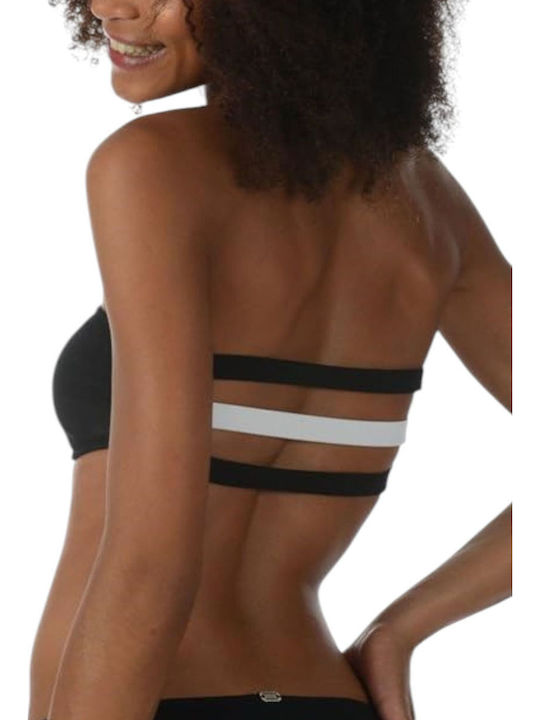 Banana Moon Strapless Bikini Top Μαύρο