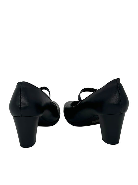 Pumps mit Riemchen & mittelhoher Absatz Schwarz