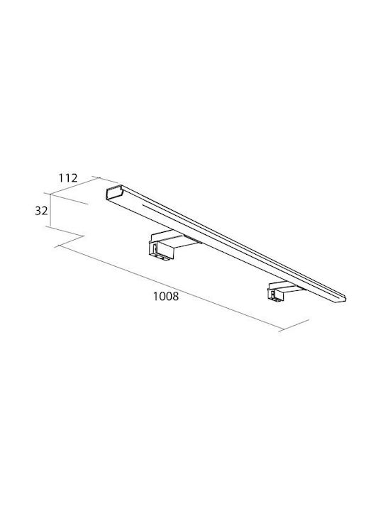 Ebir Iluminacion Pandora Φωτιστικό Τοίχου με Ενσωματωμένο LED και Φυσικό Λευκό Φως Ασημί