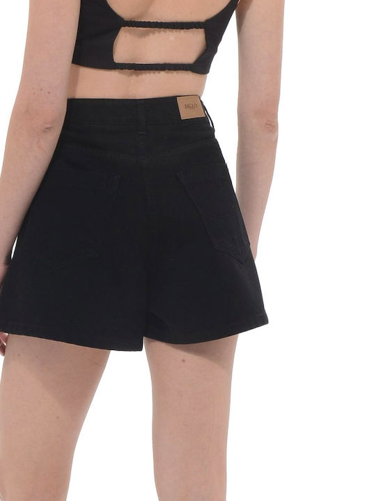 Femei Talie înaltă Pantaloni scurți Negru