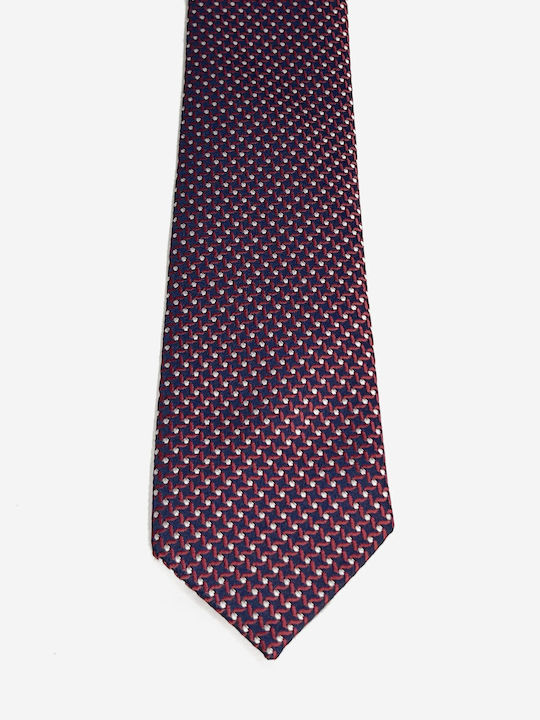 Tresor Σετ Ανδρικής Γραβάτας με Σχέδια Dark Red Dots