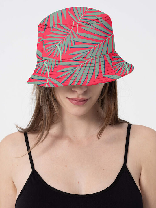 Miami Beach Fabric Women's Bucket Hat Red