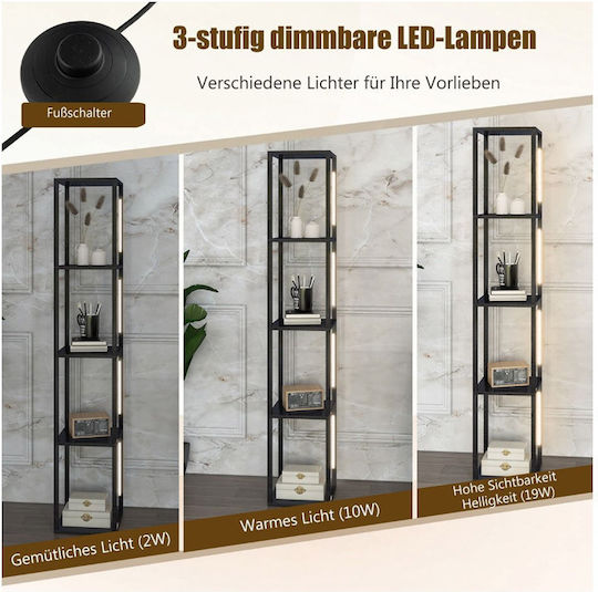 Costway LED Floor Lamp with Warm White Light 1530lm White