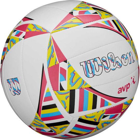 Μπάλα Beach Volley Wilson Avp Movement White Pink Yellow Wv4008001xbof