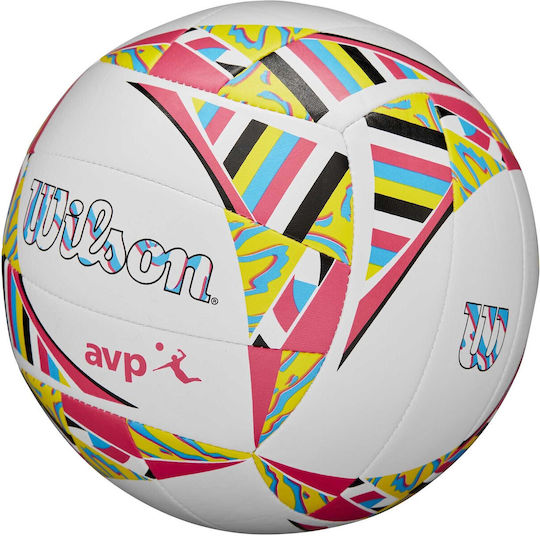 Μπάλα Beach Volley Wilson Avp Movement White Pink Yellow Wv4008001xbof