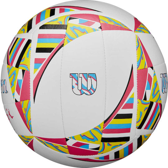 Μπάλα Beach Volley Wilson Avp Movement White Pink Yellow Wv4008001xbof