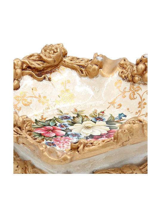 Dekorativer Aschenbecher Polyresin 18x18x8 Mit Blumen Keskor 66003 Dekorativer Aschenbecher Polyresin 18x18x8 Mit Blumen Keskor 66003