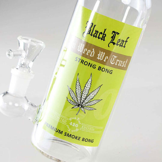 Black Leaf Bong 24cm Διάφανο