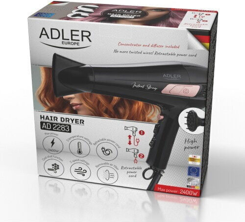 Adler Uscător de Păr cu Difuzor 2400W