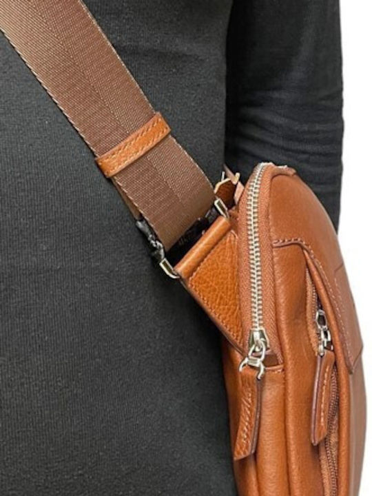 Leather Men's Bag Shoulder / Crossbody Tabac Brown