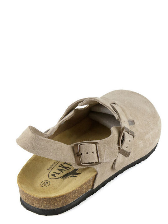 Afelpado Anatomical Leather Women's Slippers Beige