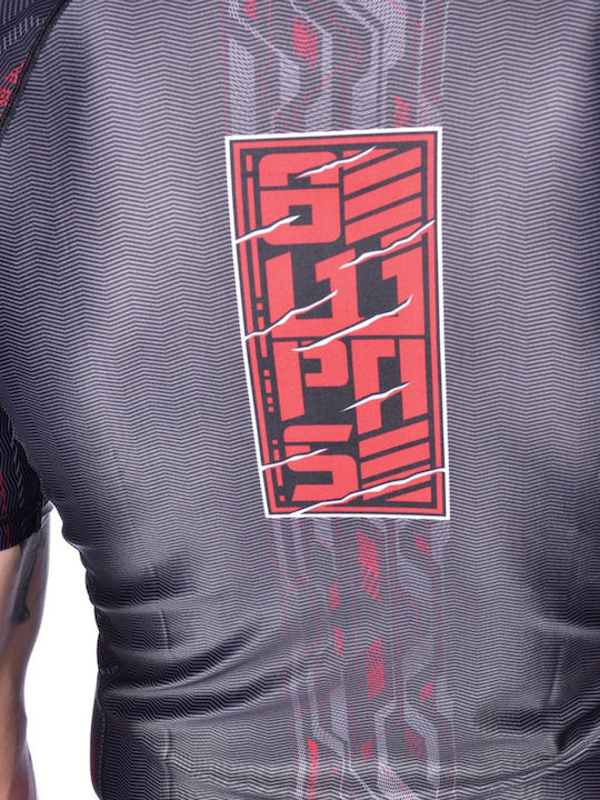 8 Weapons Herren Kurzärmlig T-Shirt 8300022-1-BKRE für Jiu-Jitsu Schwarz