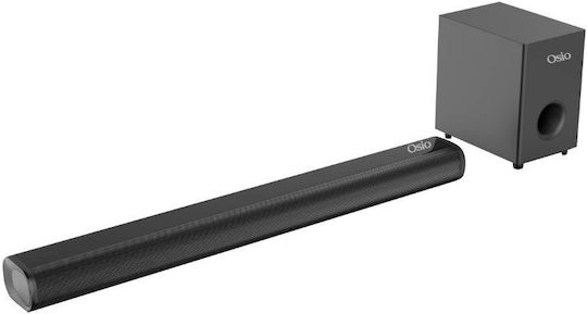Osio OSBT-9060 Soundbar 2.0 Bluetooth και HDMI 15W με Ασύρματο Subwoofer και Τηλεχειριστήριο Μαύρο