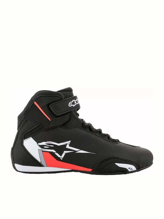 Alpinestars Sektor Pantofi De Motocicletă Pentru Bărbați Negru/Roșu/Alb