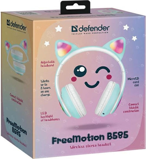 Defender Freemotion B585 Wireless On Ear Gaming Headset with Connection Bluetooth Green