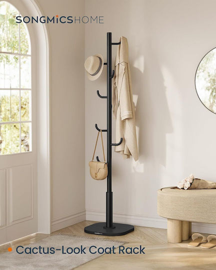 Songmics Metallic Coat Rack Black 40x40x175.3cm