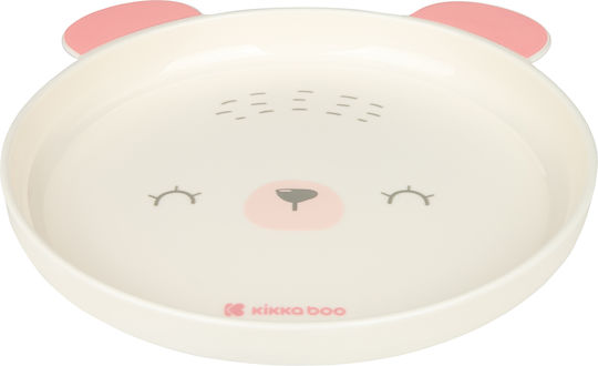 Kikka Boo Feeding Set Bear With Me made of Silicone Pink 5pcs for 6+ months