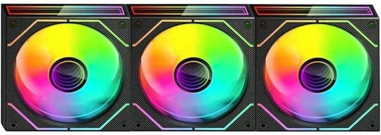 Mars Gaming TACMARS-MF3DPROKIT Case Fan 120mm With ARGB Lighting 3pcs