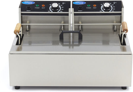 Maxima Holland Elektrische Fritteuse Doppel 2.5kW Kapazität 2x15lt