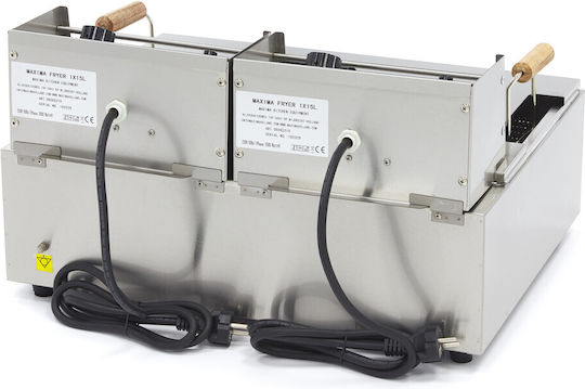 Maxima Holland Elektrische Fritteuse Doppel 2.5kW Kapazität 2x15lt