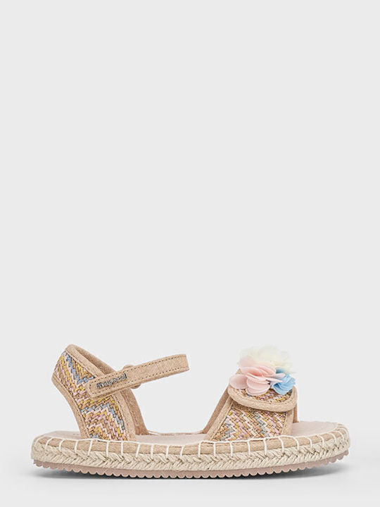 Kids Espadrilles with Hoop & Loop Closure Brown