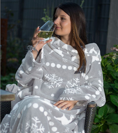 Homelevel Pătură Fleece Cu Mâneci 200x150cm Gri