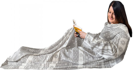 Homelevel Pătură Fleece Cu Mâneci 200x150cm Gri