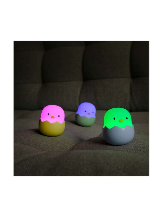 Mega Light Φωτάκι Νυκτός LED Baby Eggy 3τμχ Ρεύματος Πολύχρωμo Θερμό