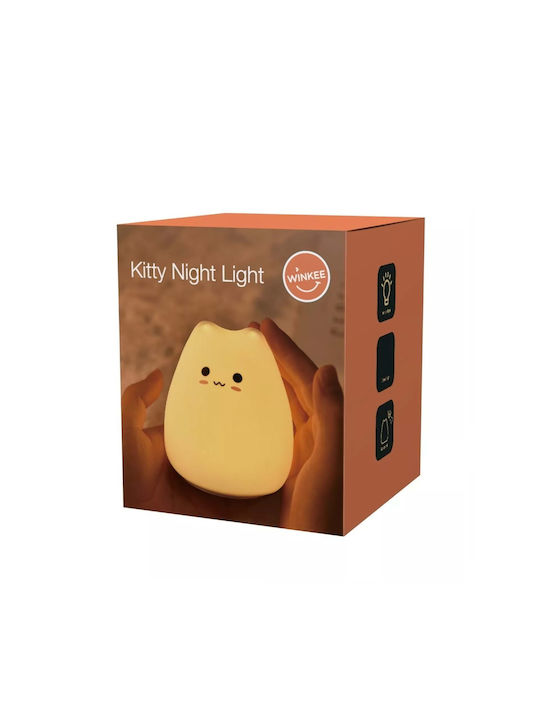 Winkee Winkee LED Nursery Night Light Table Lamp Kitten Power White Warm