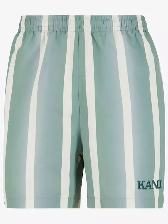 Men's Swimwear Shorts Green/white Striped