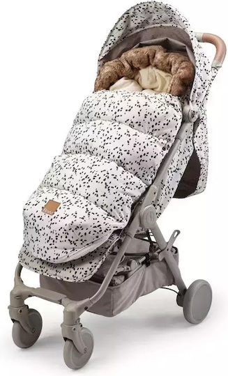 Elodie Details Dalmatian Dots Universal Waterproof Stroller Footmuff 97x52cm Ecru