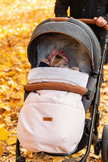 Sensillo Indiana Stroller Footmuff Pink with Fleece Lining 100x50cm