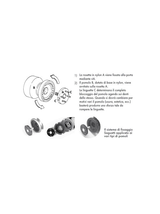 Saguatti Knob Front Door Satin Silver