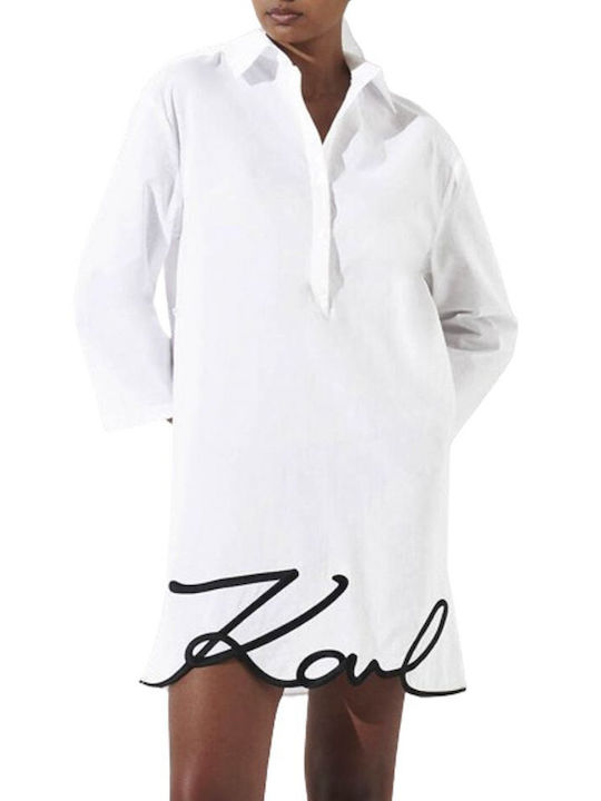 Karl Lagerfeld Women's Mini Dress Beachwear White