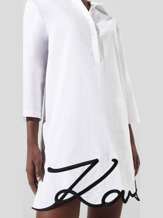 Karl Lagerfeld Women's Mini Dress Beachwear White