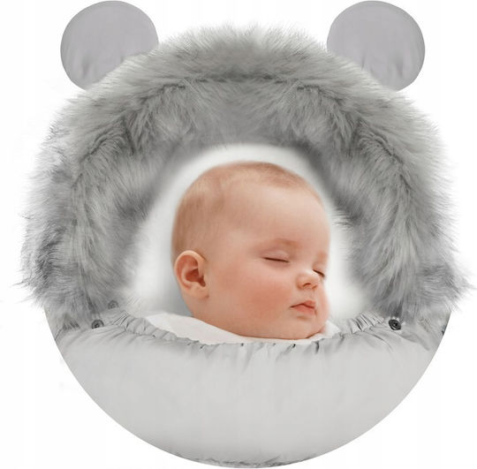 Ricokids Elmi Stroller Footmuff with Velvet Lining 95x48cm Gray