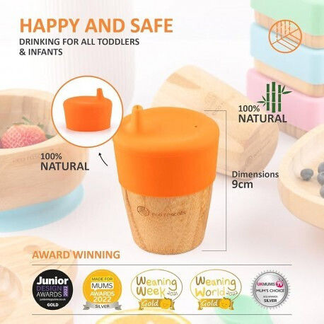 Tommee Tippee Set de hrănire din Bambus cu Bază Antiderapantă Portocaliu 4buc