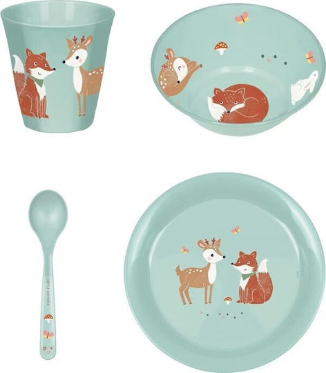 Die Spiegelburg Σετ Φαγητού Fox & Deer από Πλαστικό Little Wonder 4τμχ