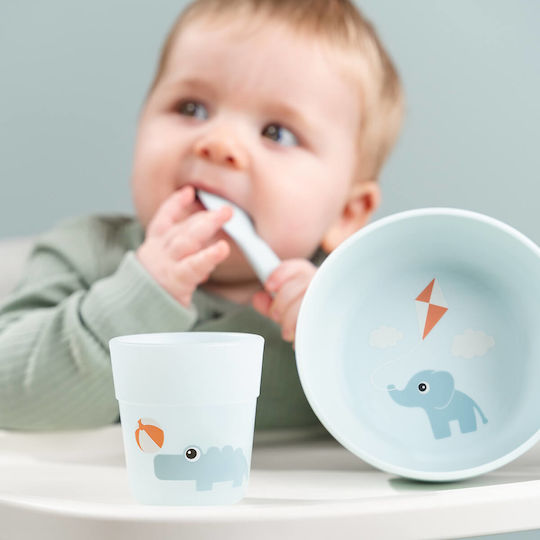 Done by Deer Feeding Set made of Plastic Blue 3pcs