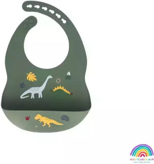 Queen Mother Σετ Φαγητού Jurassic Park από Σιλικόνη Πράσινο 5τμχ