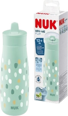 Nuk Εκπαιδευτικό Μπιμπερό Πλαστικό Πράσινο για 12m+ 450ml