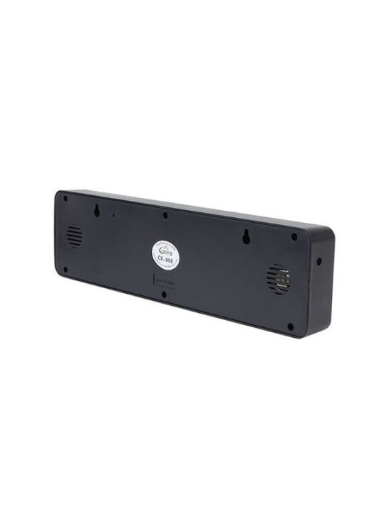 Ρολόι Τοίχου Ψηφιακό Πλαστικό Διάφανο 31.5x8.5cm