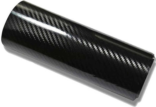 Rulou Carbon 5D Pentru Mașină 10 Cm Lățime 5 M Lungime Impermeabil Reutilizabil Autocolant Negru